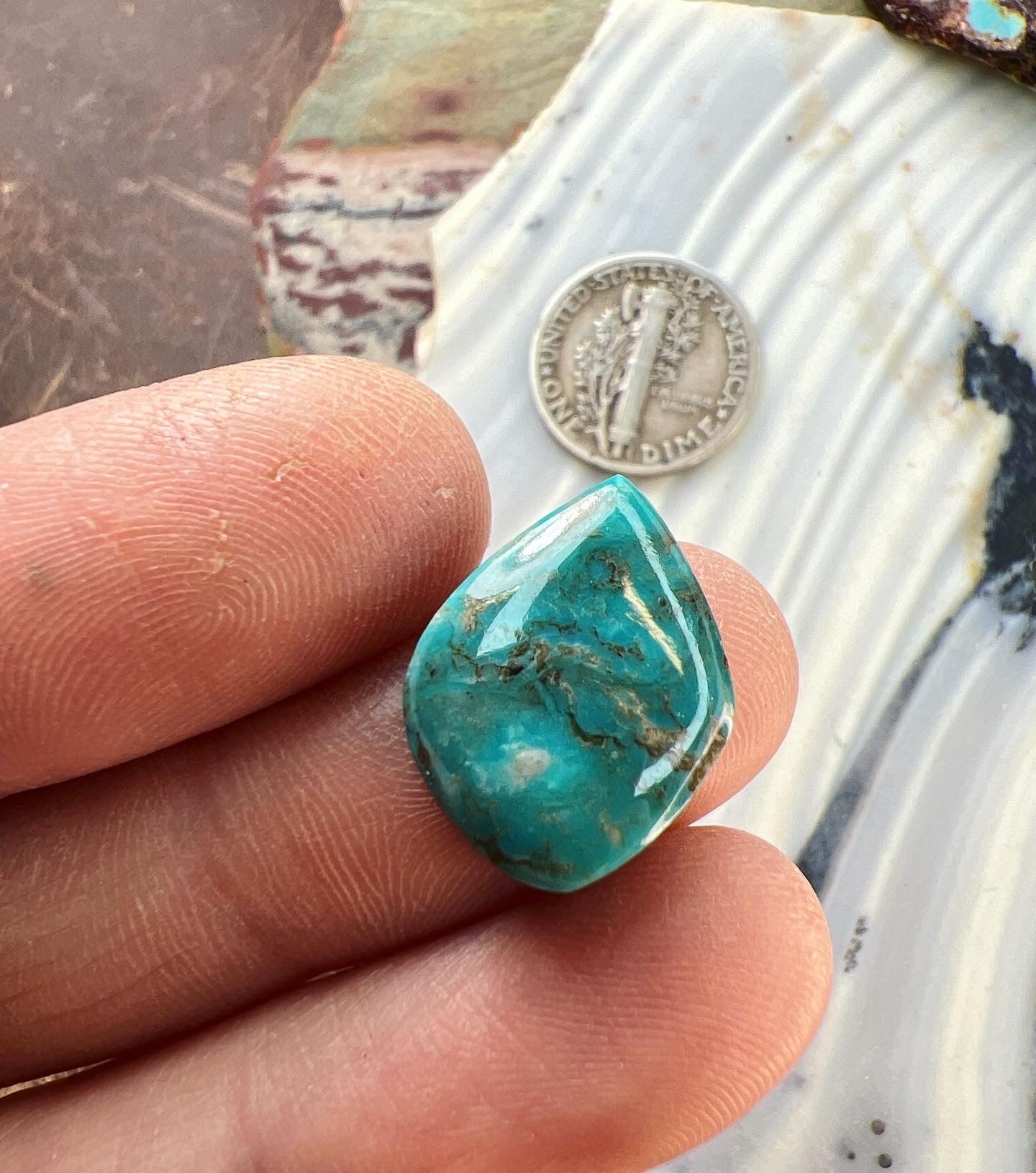 Bisbee turquoise cabochon