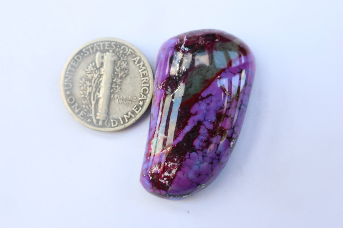 Purple Kingman turquoise cabochon