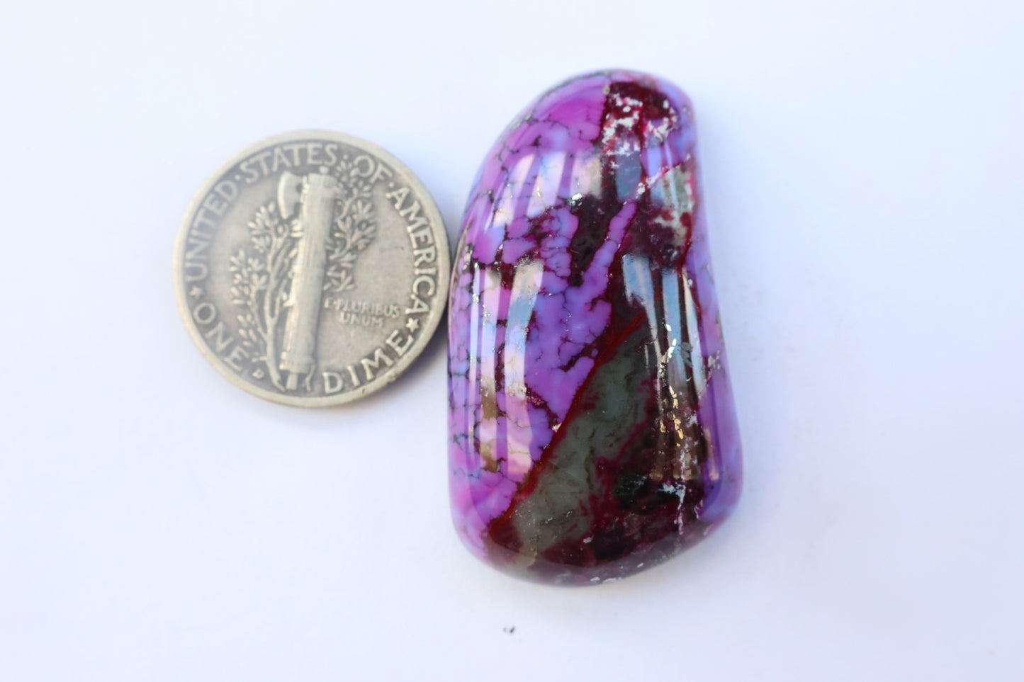 Purple Kingman turquoise cabochon