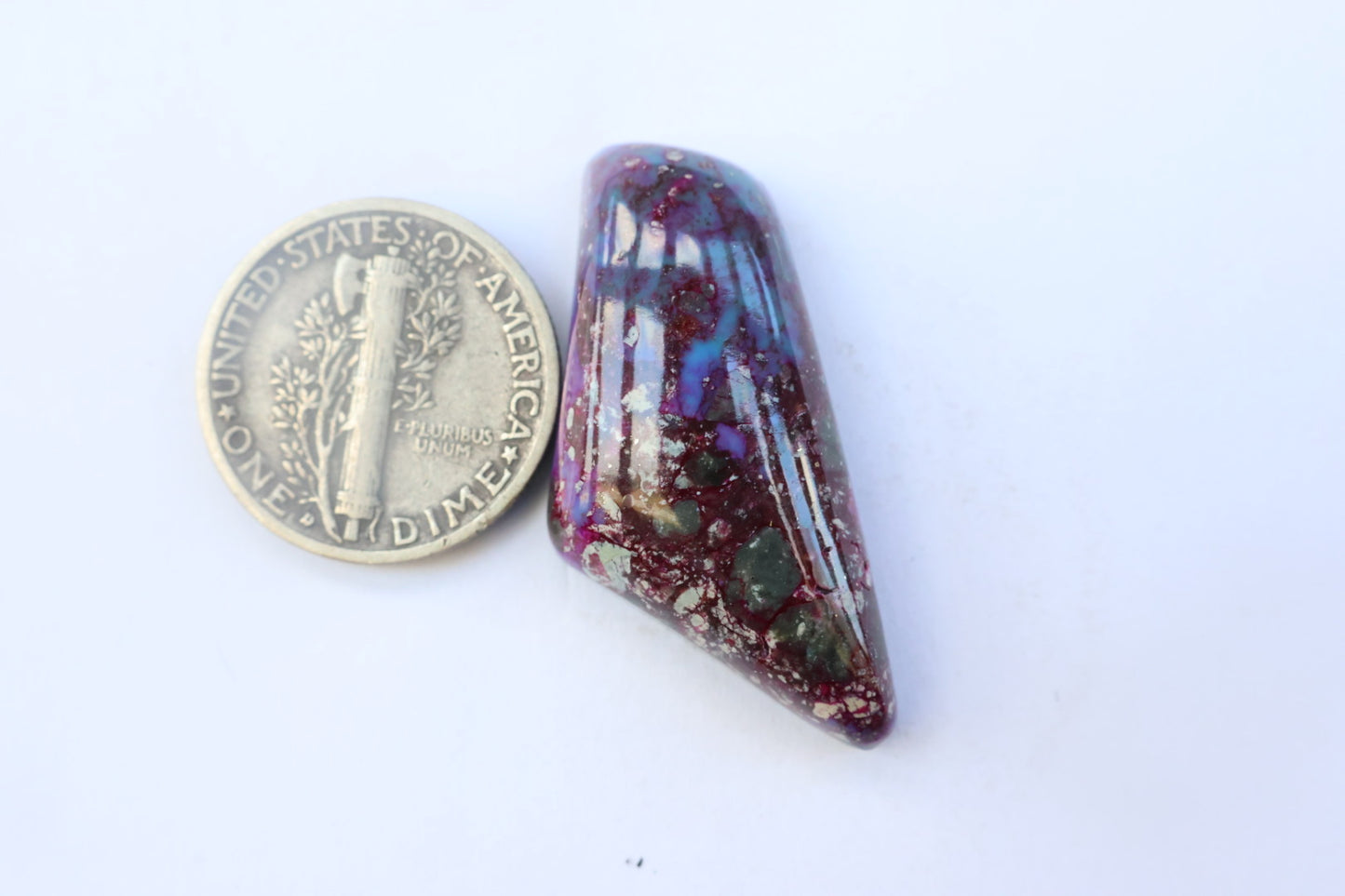 Purple Kingman turquoise cabochon