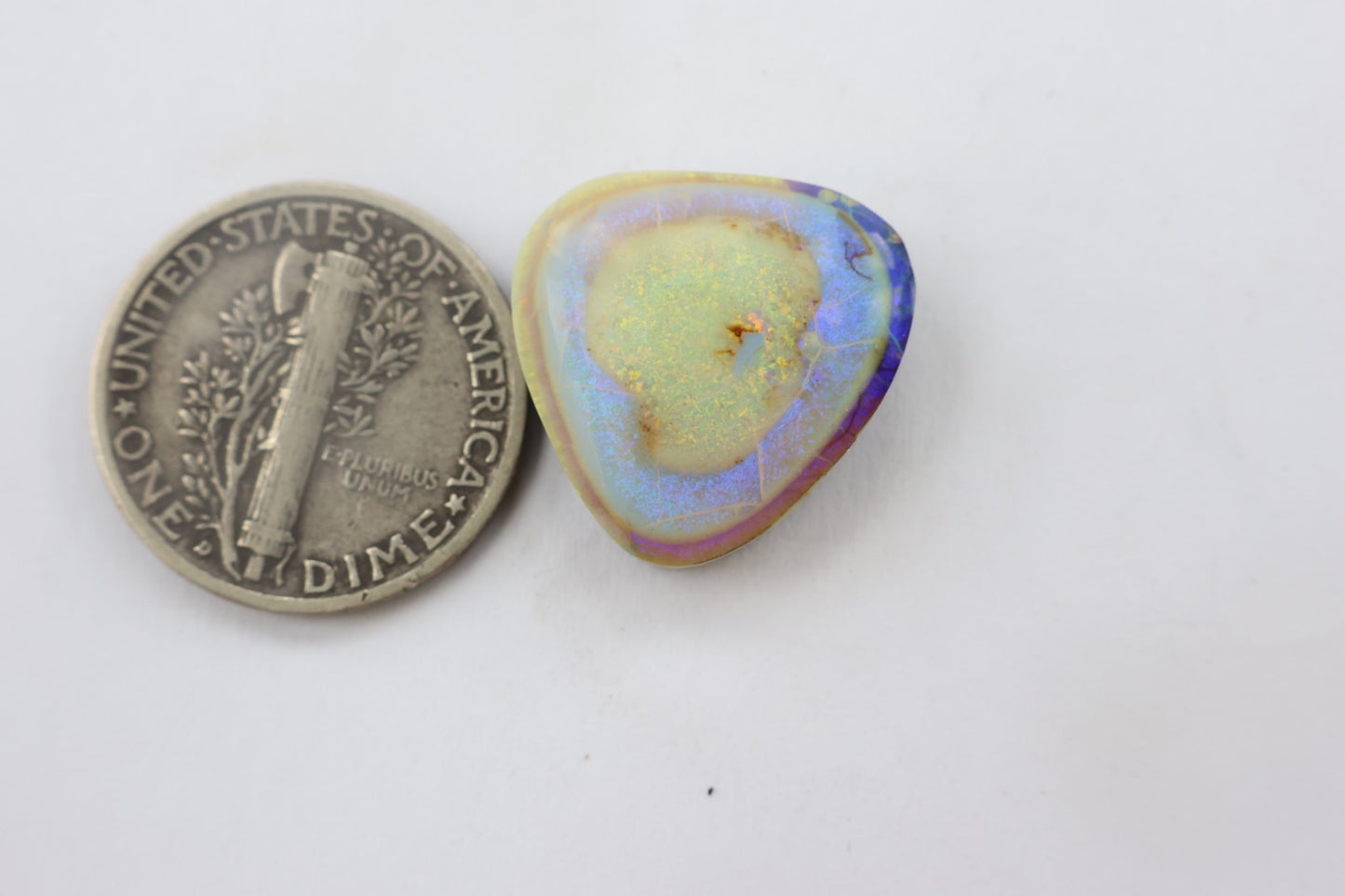 Sterling opal cabochon