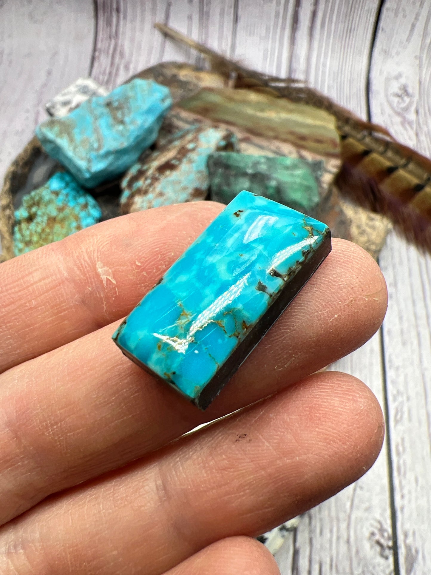 Bisbee turquoise cabochon