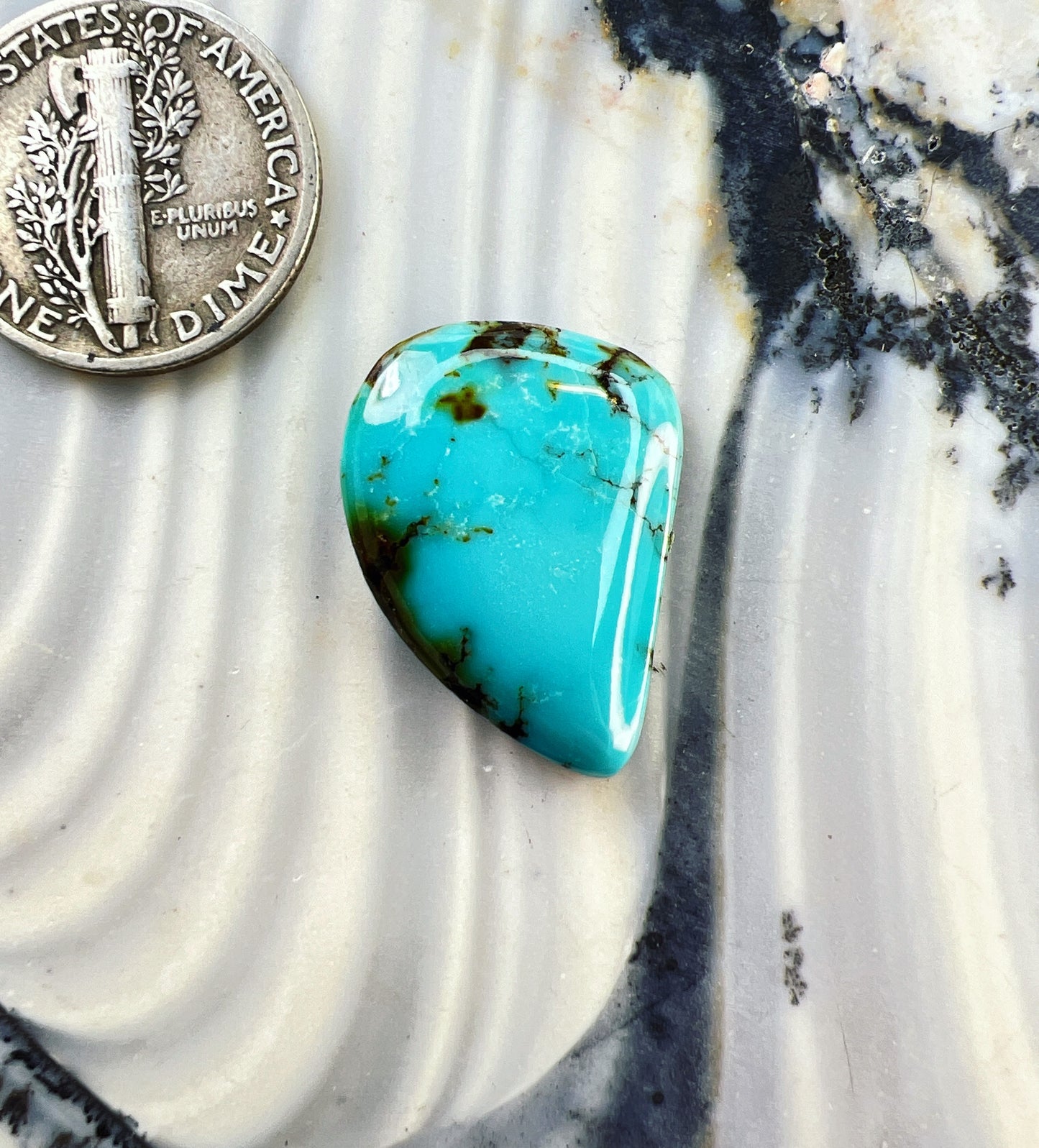 Blue diamond turquoise cab