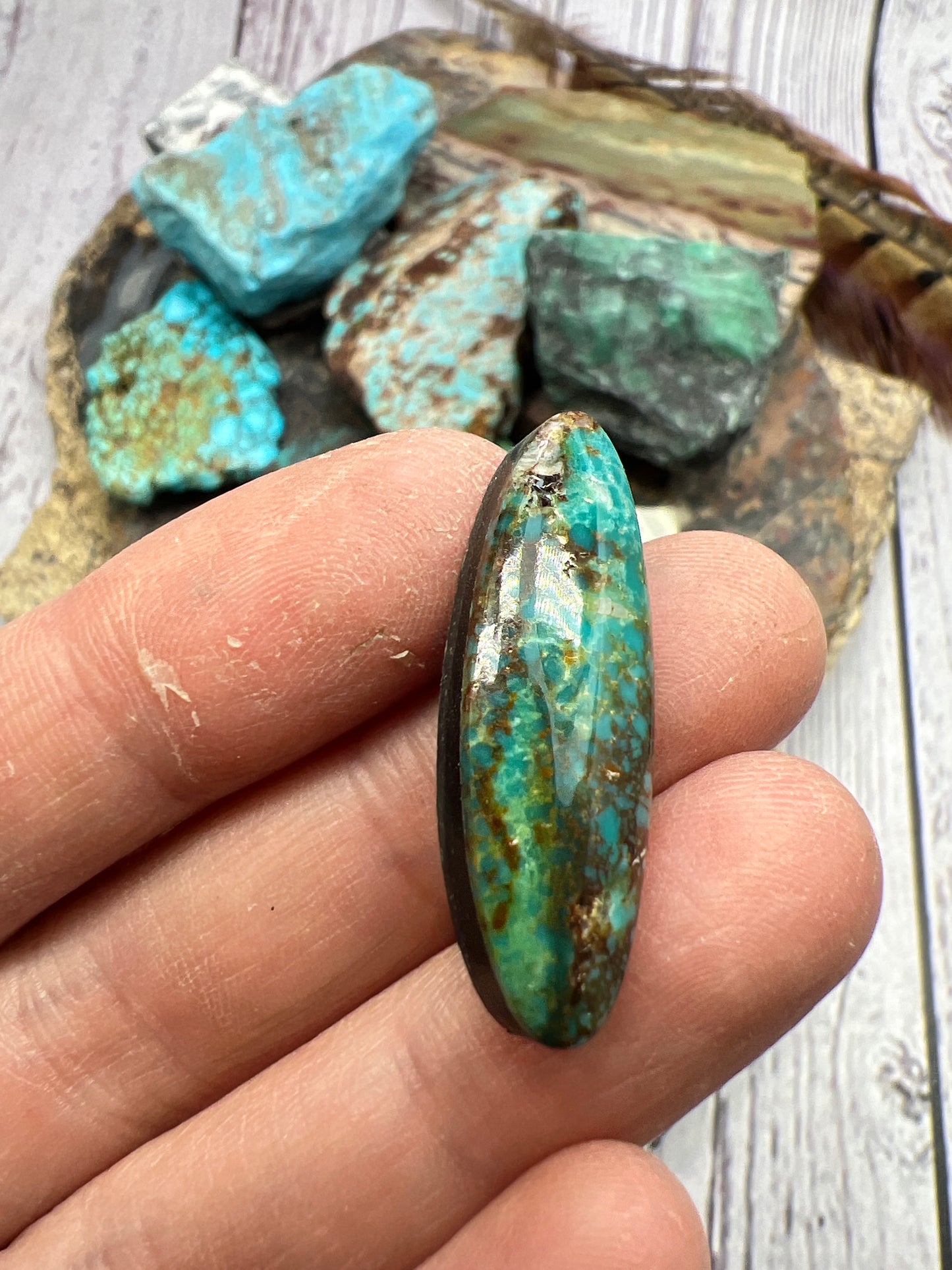 Bisbee turquoise cabochon