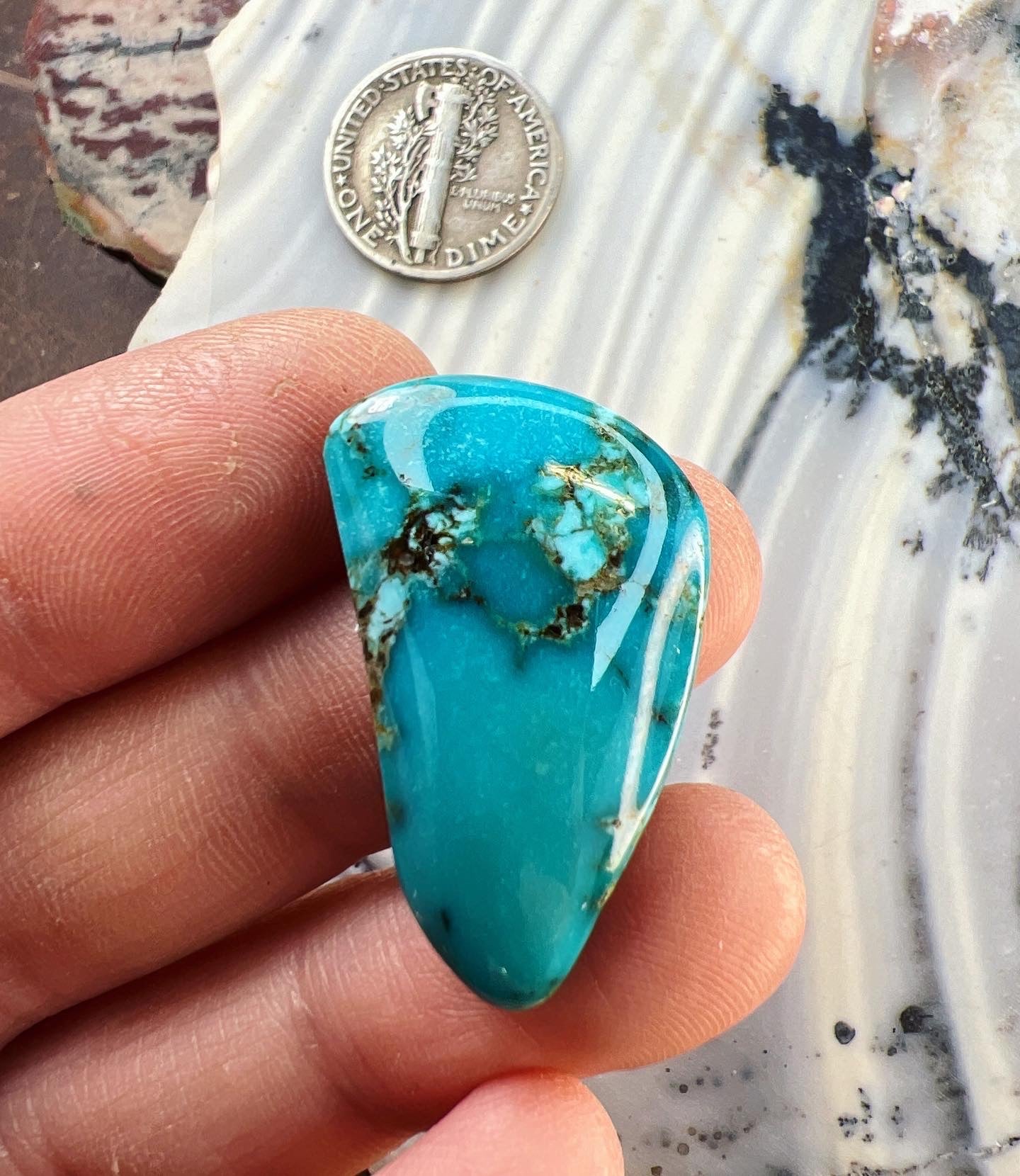 Bisbee turquoise cabochon