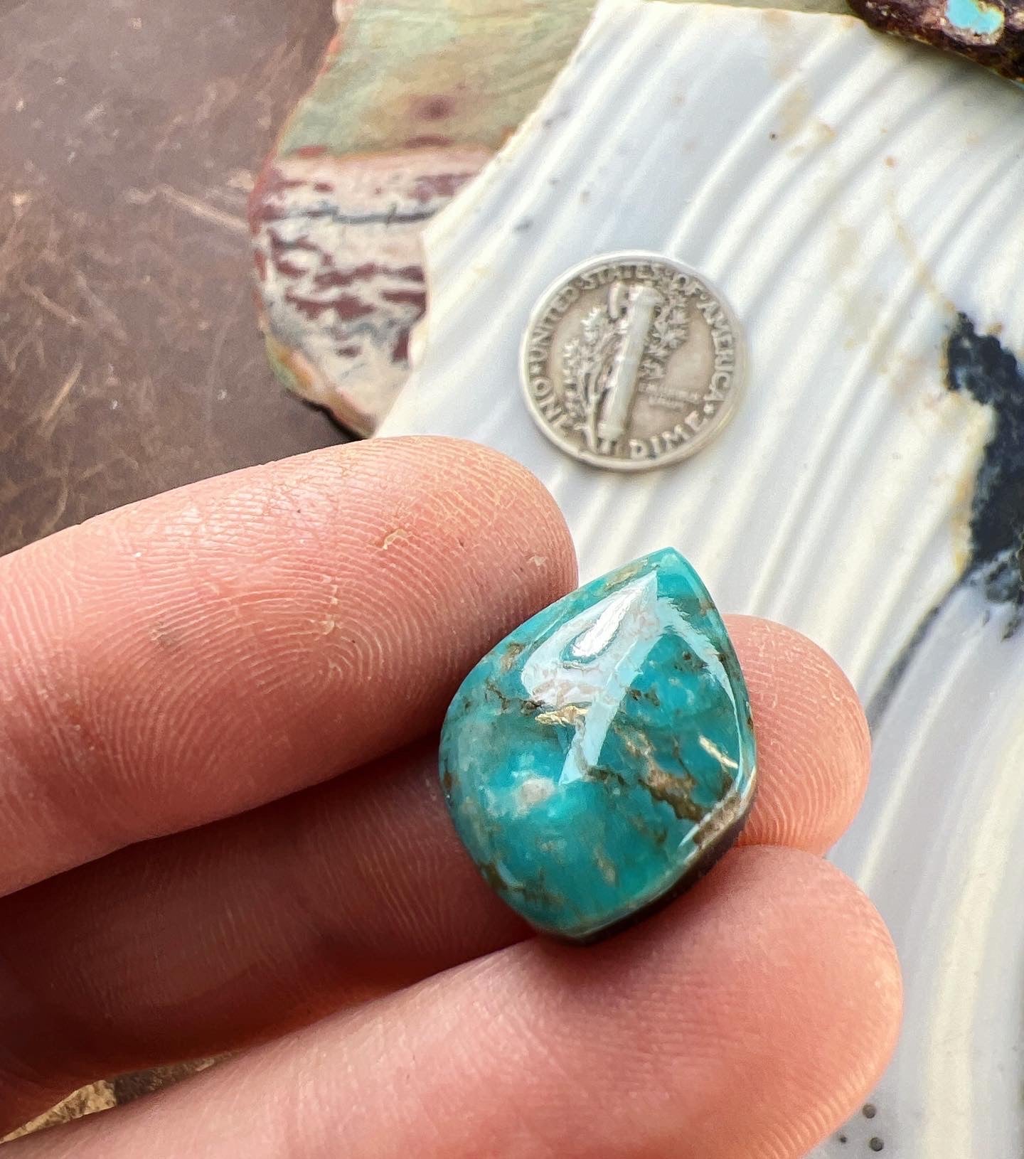 Bisbee turquoise cabochon