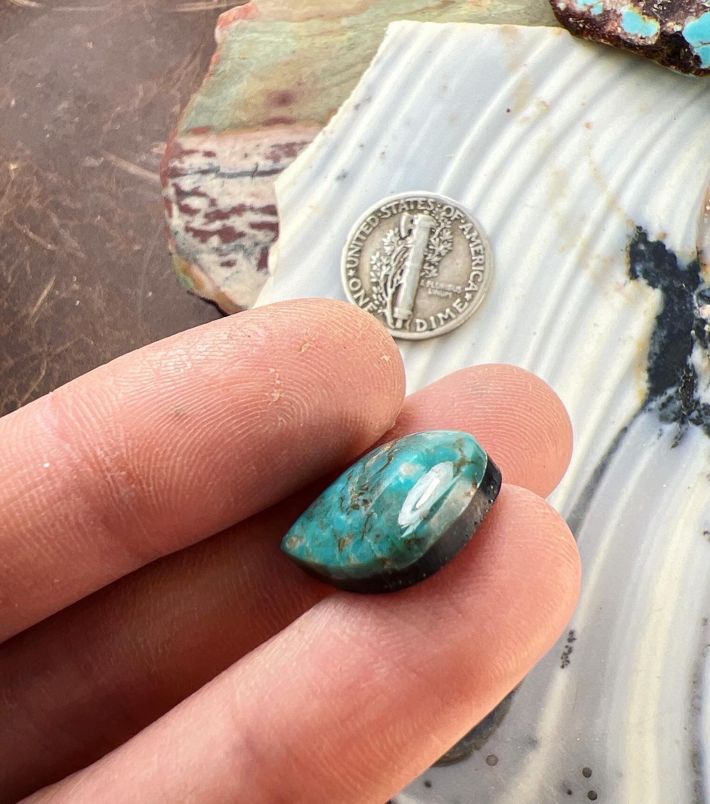 Bisbee turquoise cabochon