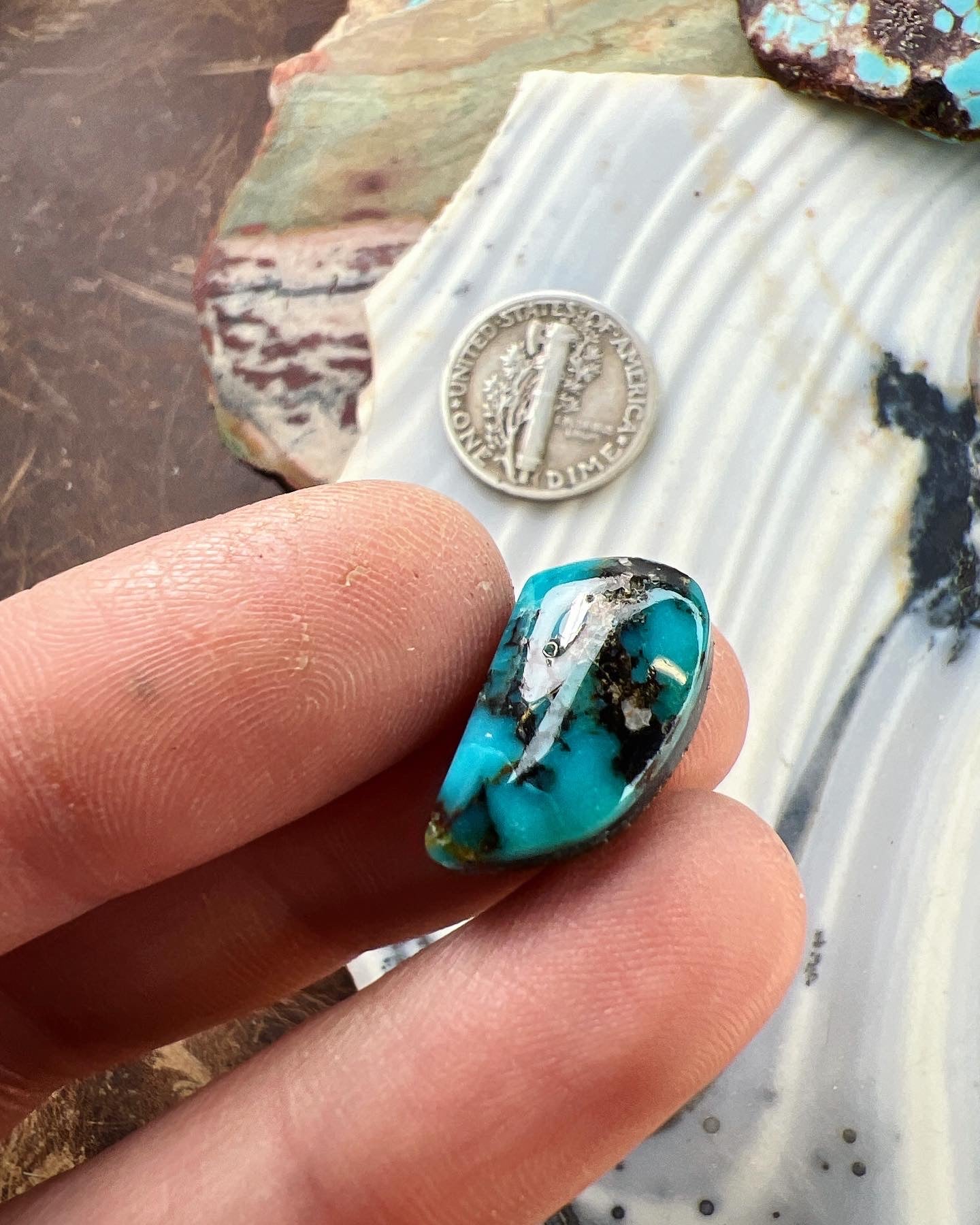 Bisbee turquoise cabochon