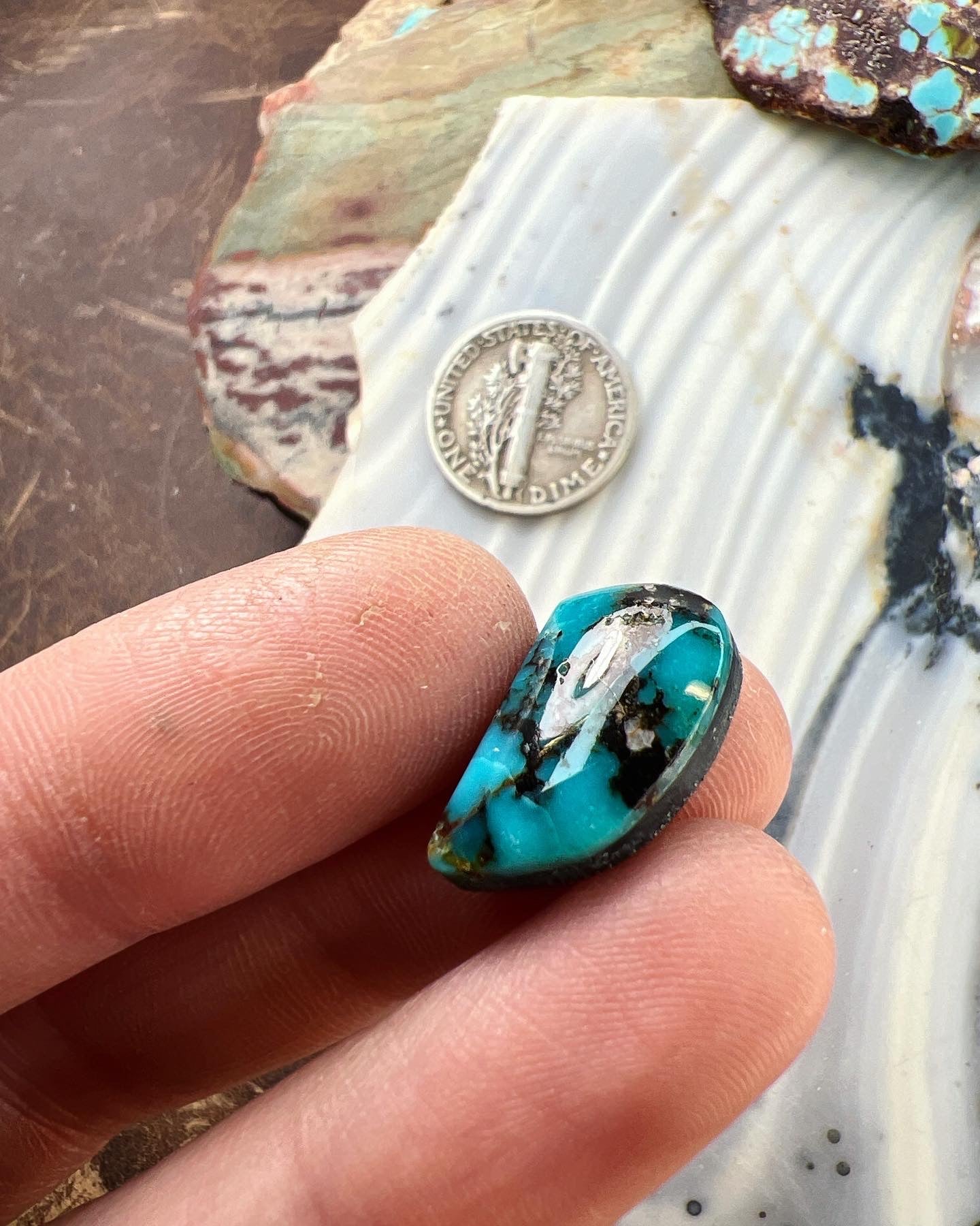 Bisbee turquoise cabochon