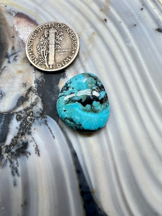 Blue diamond turquoise cab