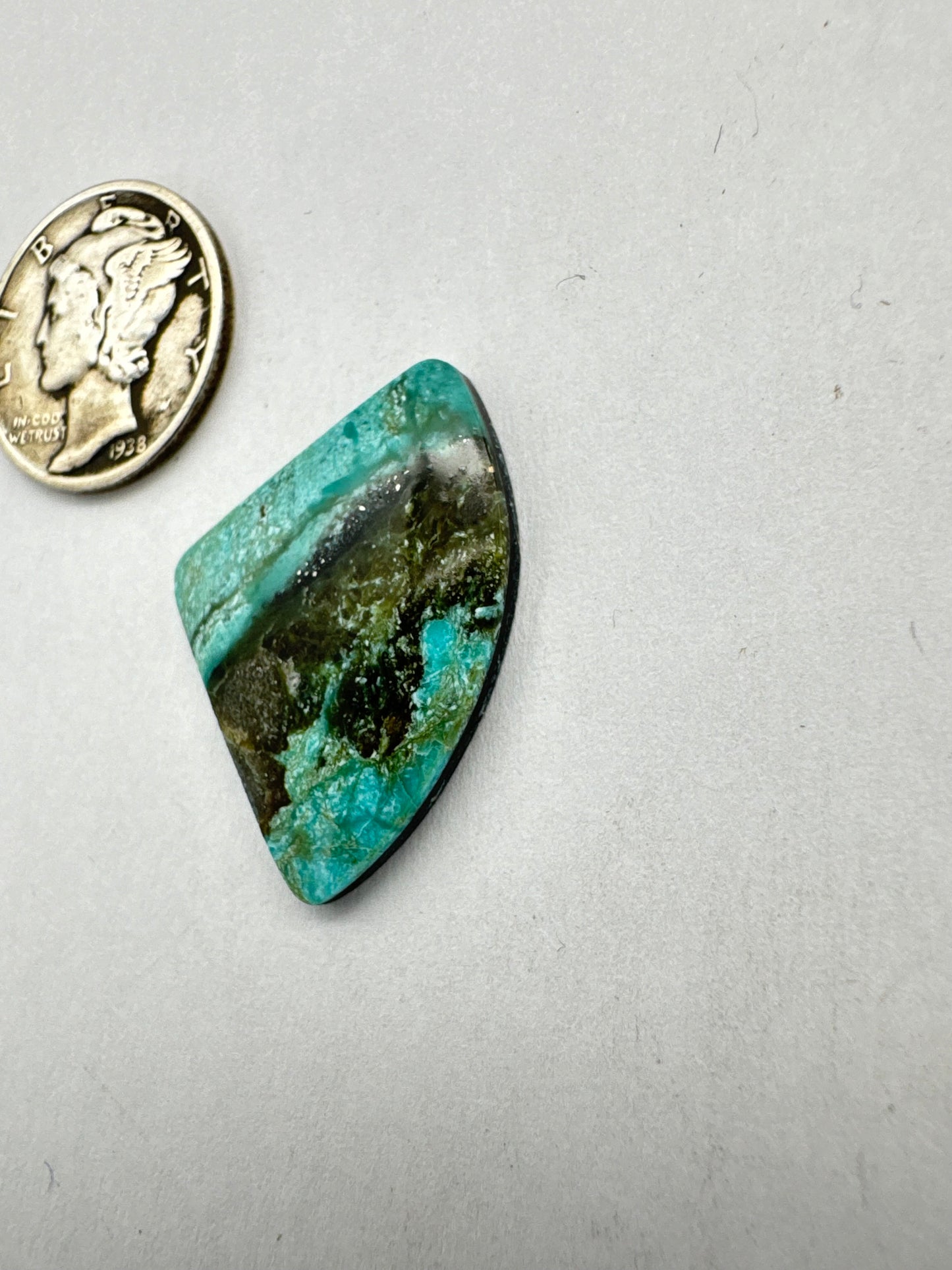 Blue diamond turquoise cabochon