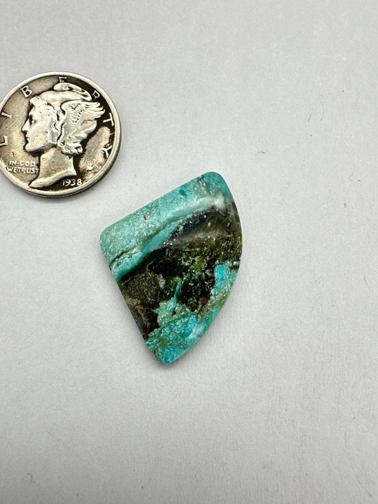 Blue diamond turquoise cabochon