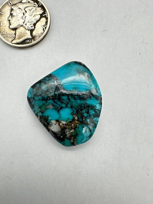 Blue diamond turquoise cabochon