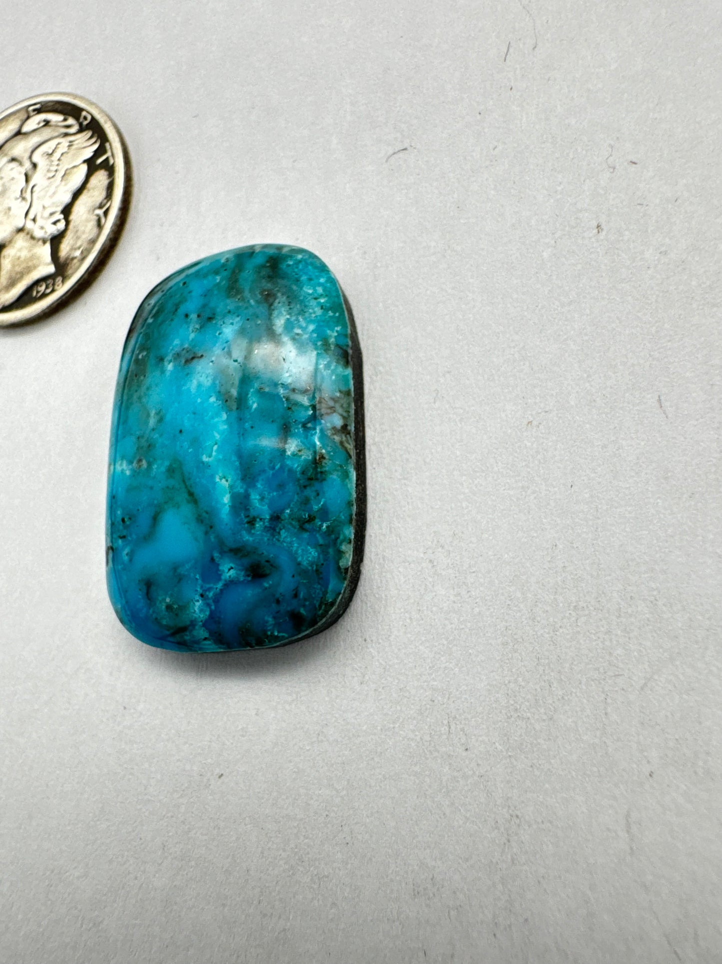 Blue diamond turquoise cabochon