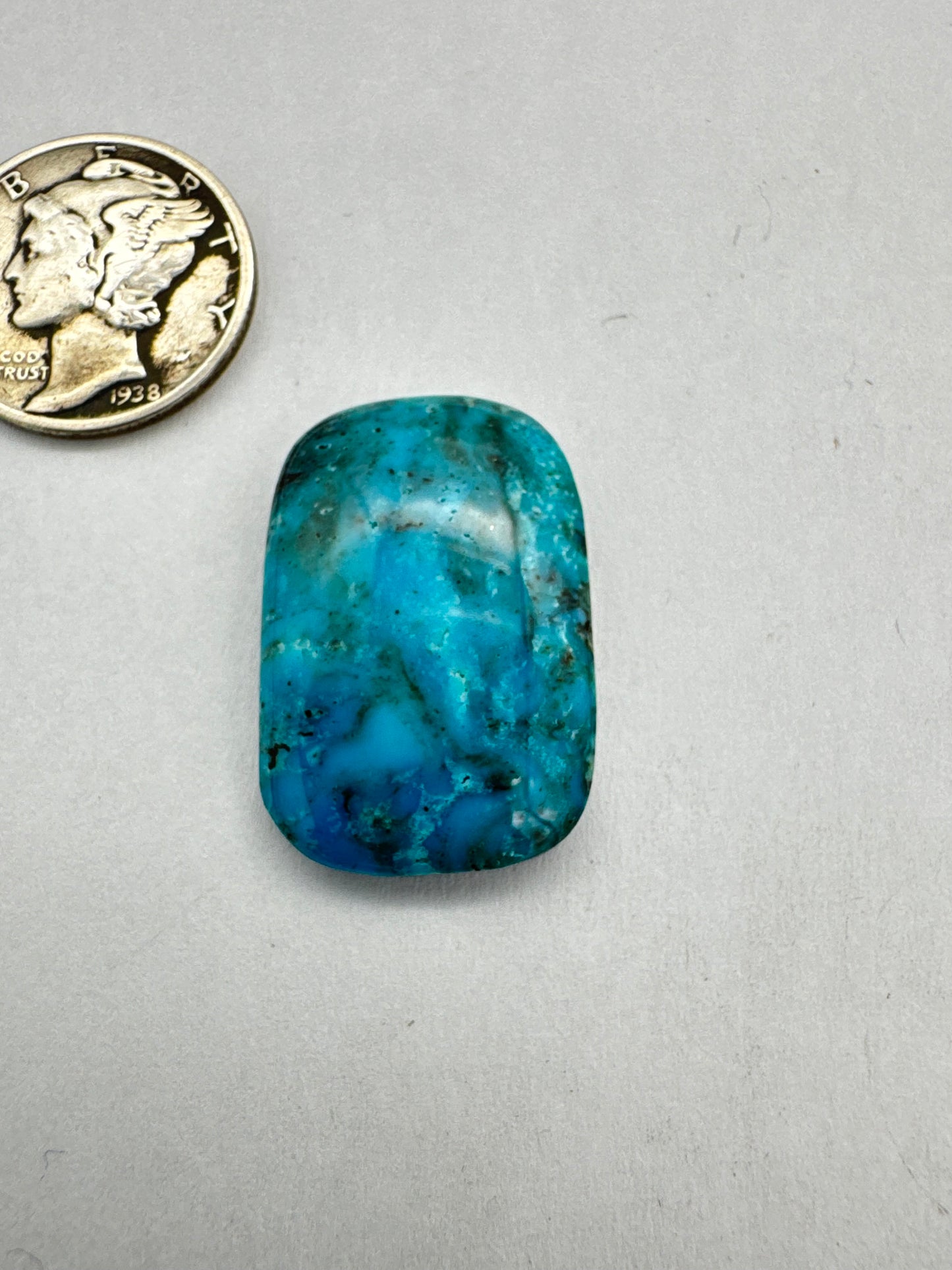 Blue diamond turquoise cabochon