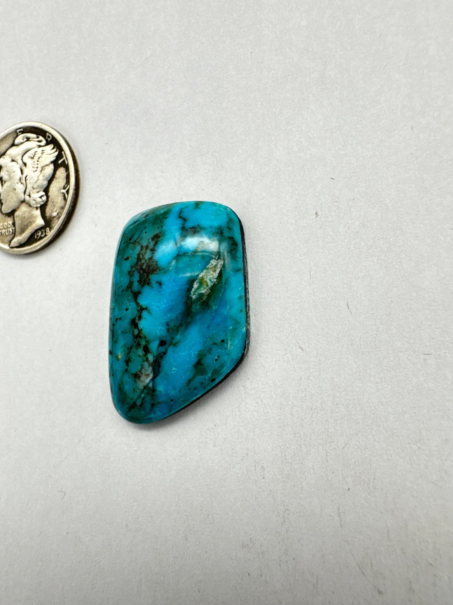 Blue diamond turquoise cabochon