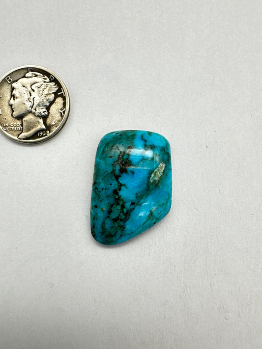 Blue diamond turquoise cabochon