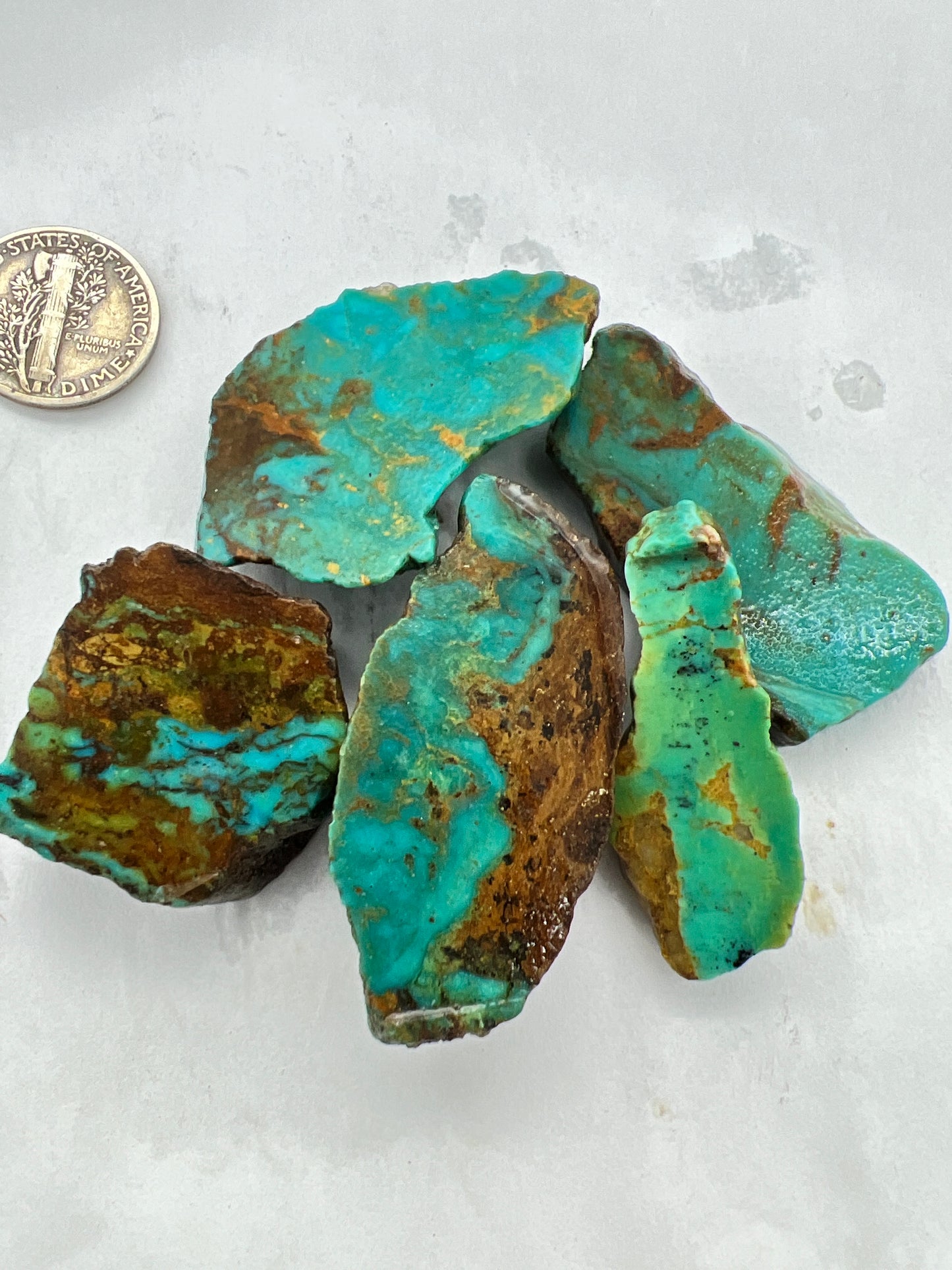 Ceremonial turquoise rough slabs