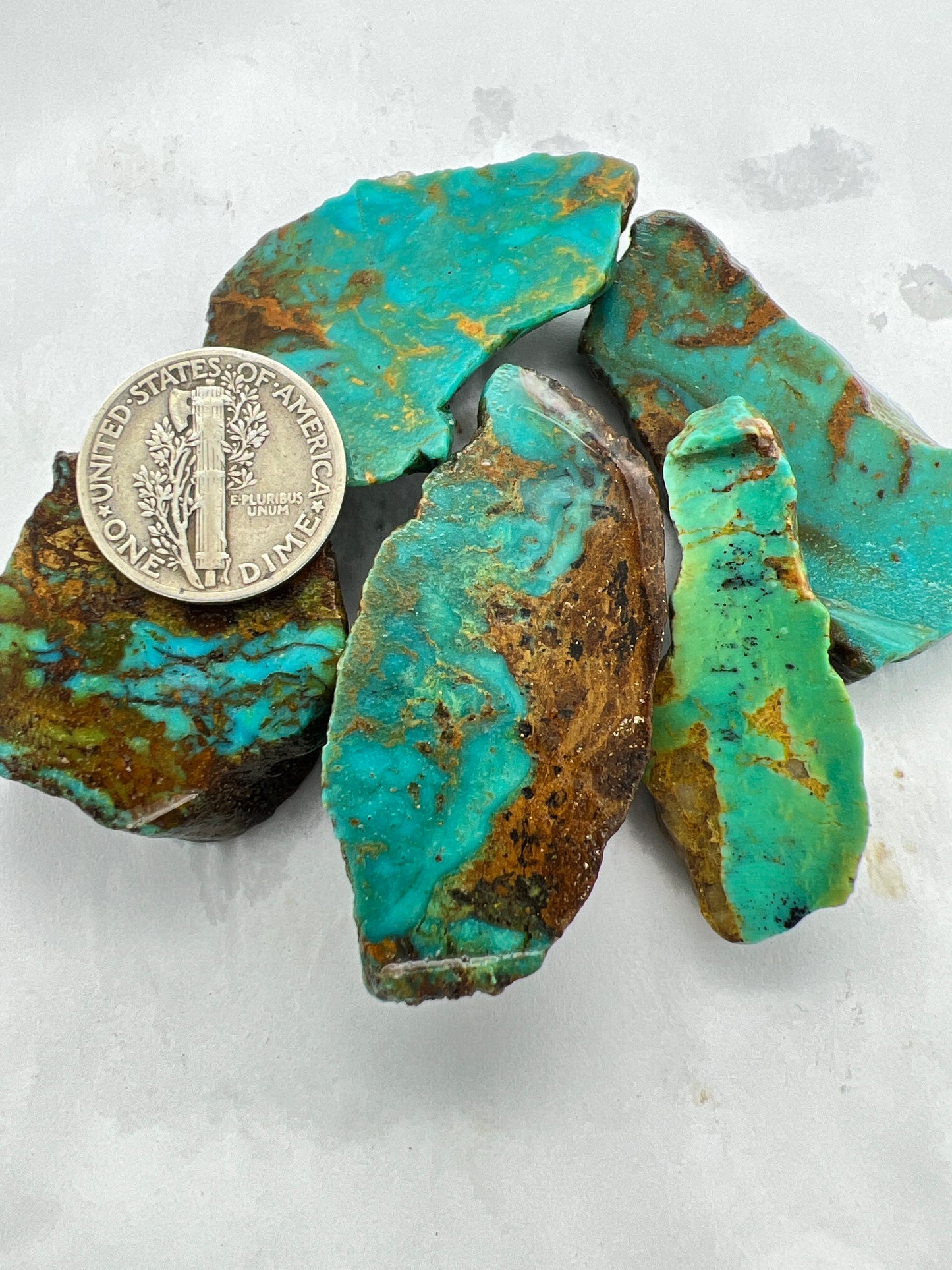 Ceremonial turquoise rough slabs