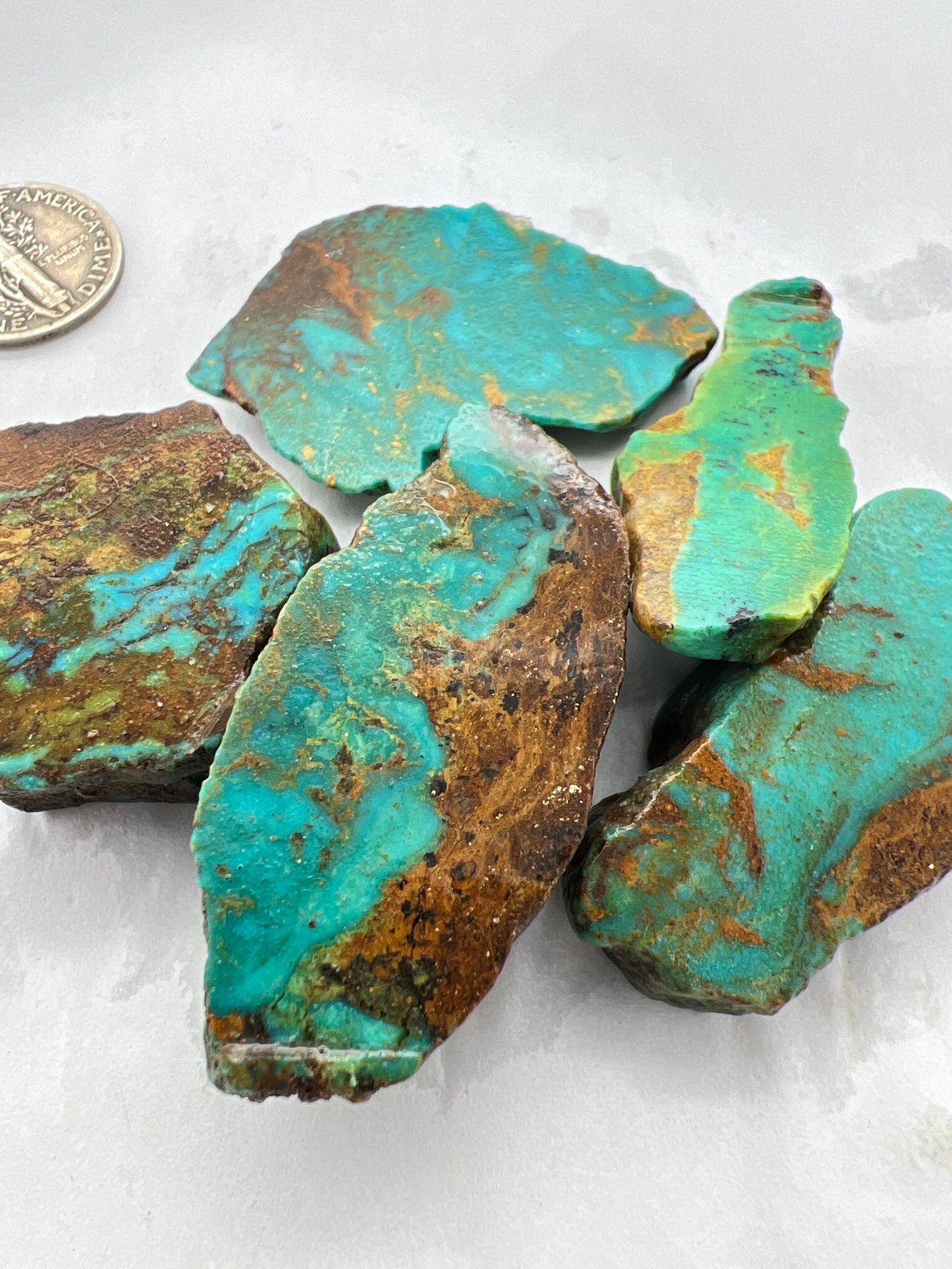 Ceremonial turquoise rough slabs