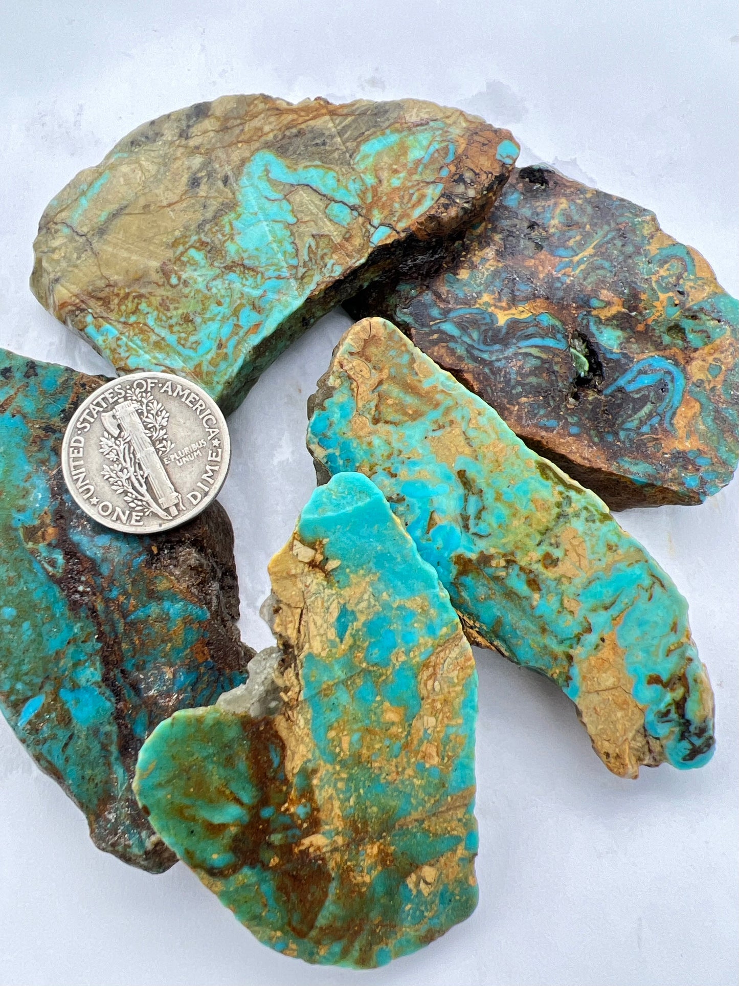 Ceremonial turquoise rough slabs