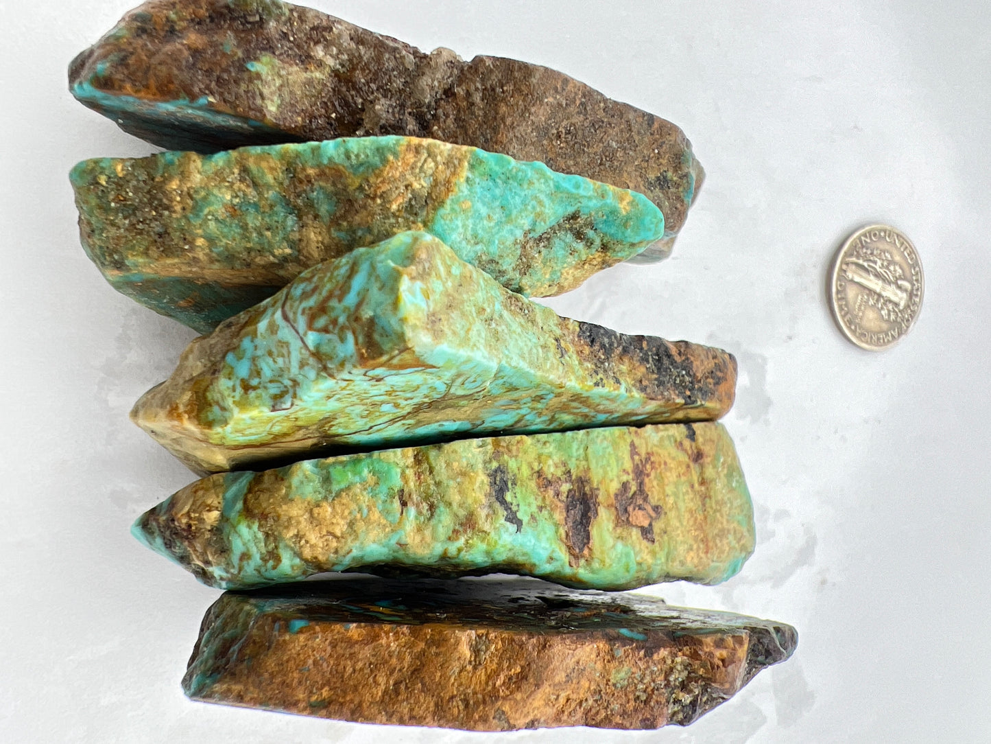 Ceremonial turquoise rough slabs