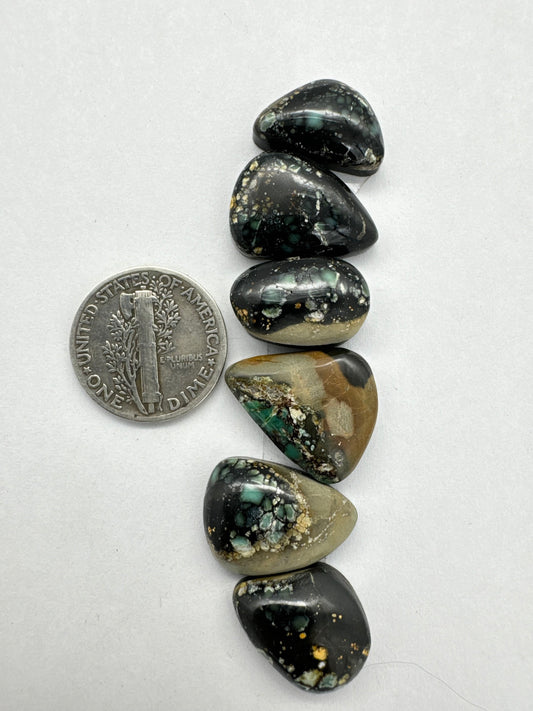 Snowville variscite cabochon set