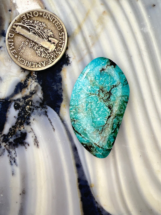 Blue diamond turquoise cab